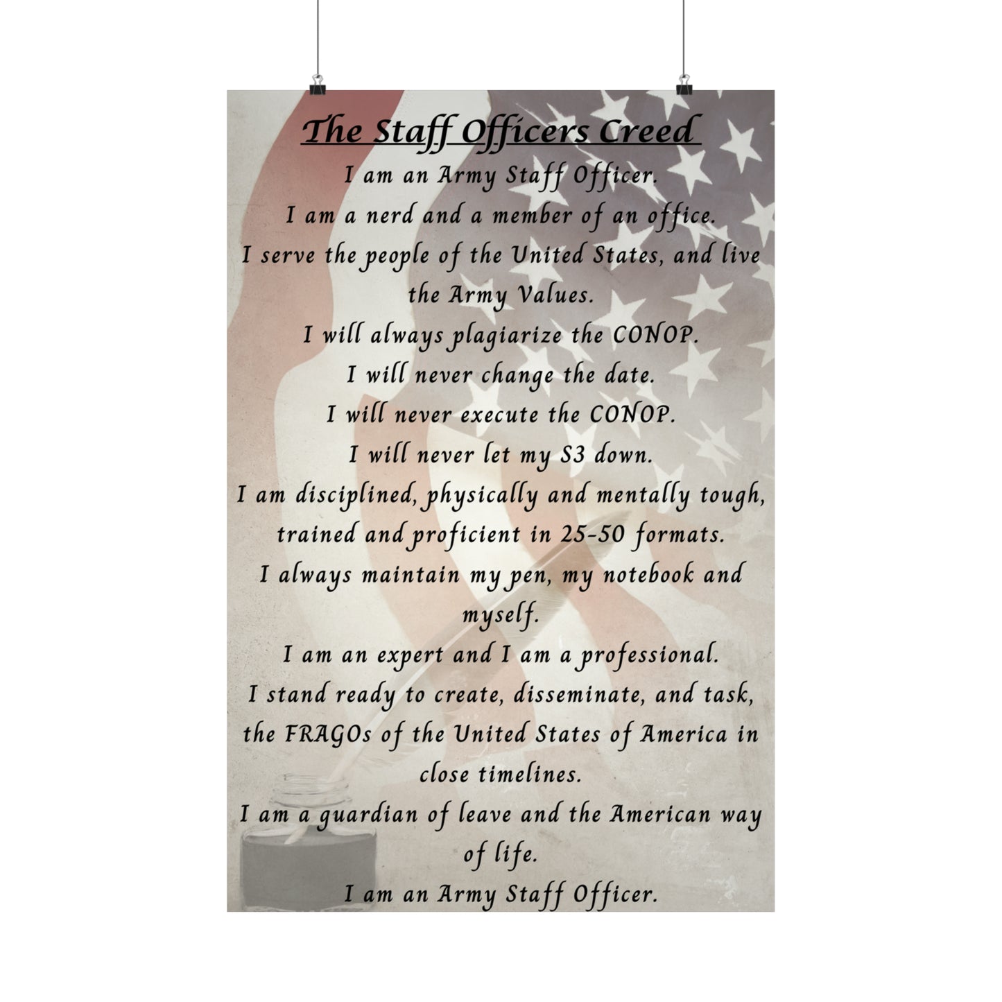 Staff Officer Creed