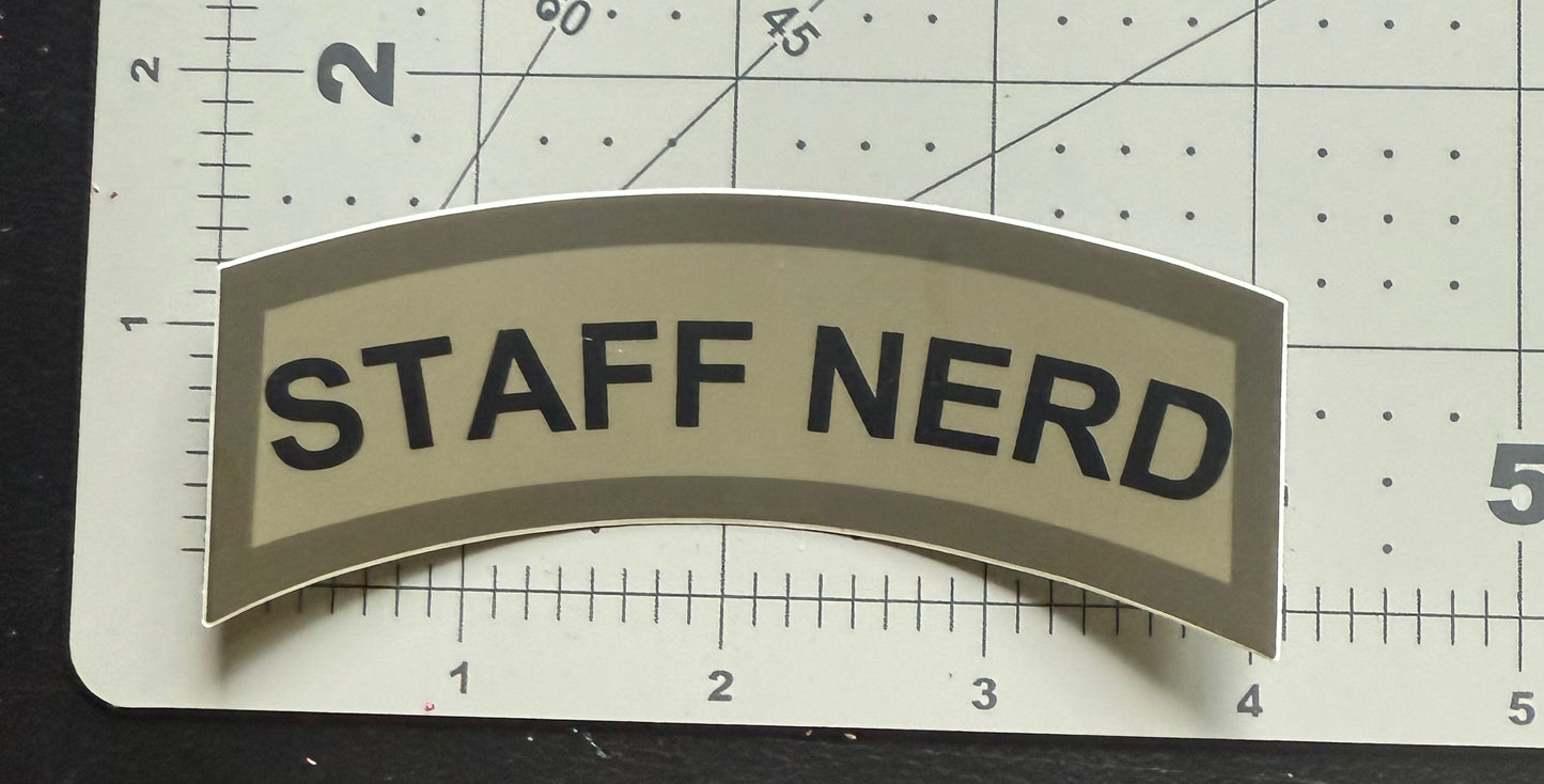 Staff Nerd Tab Sticker
