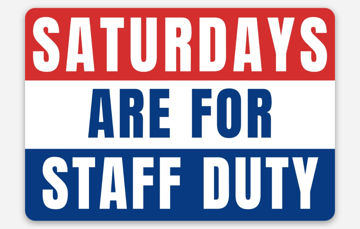 Staff Duty Sticker