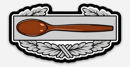 Spoon Action Badge Sticker