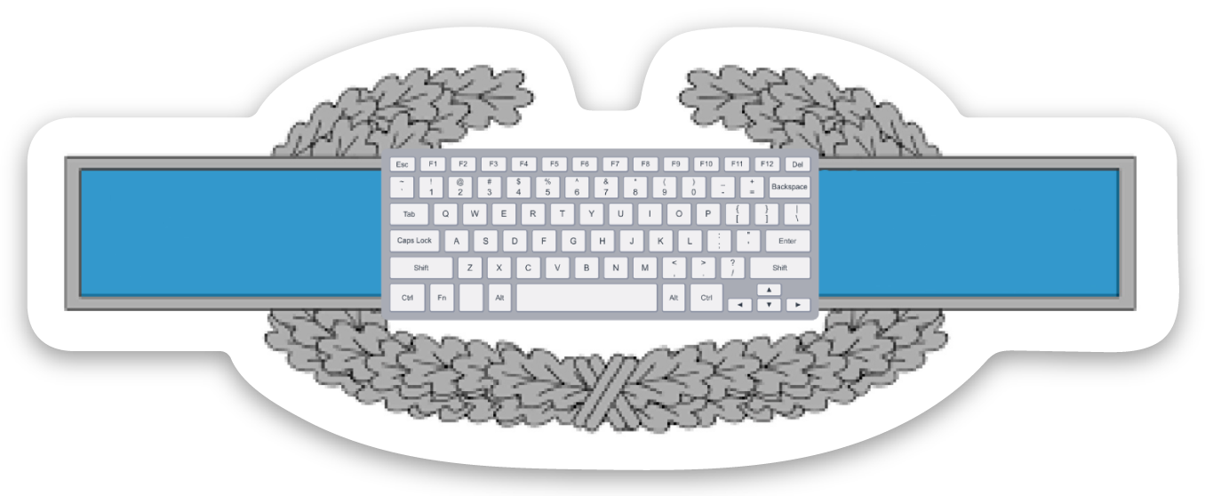 Keyboard Action Badge Sticker – Staff Morale Page