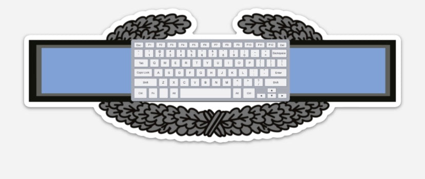 Keyboard Action Badge - Bumper Sticker