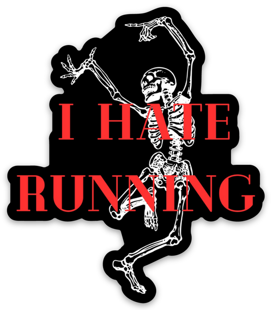 I Hate Running Sticker