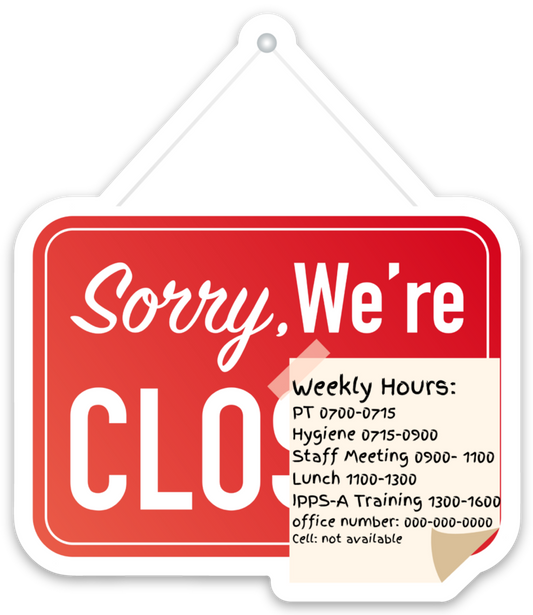 S-1 Sorry We’re Closed Sticker