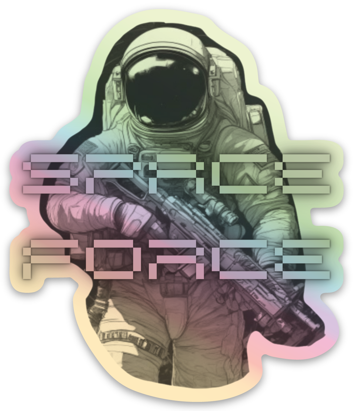 Space Force Holographic Sticker